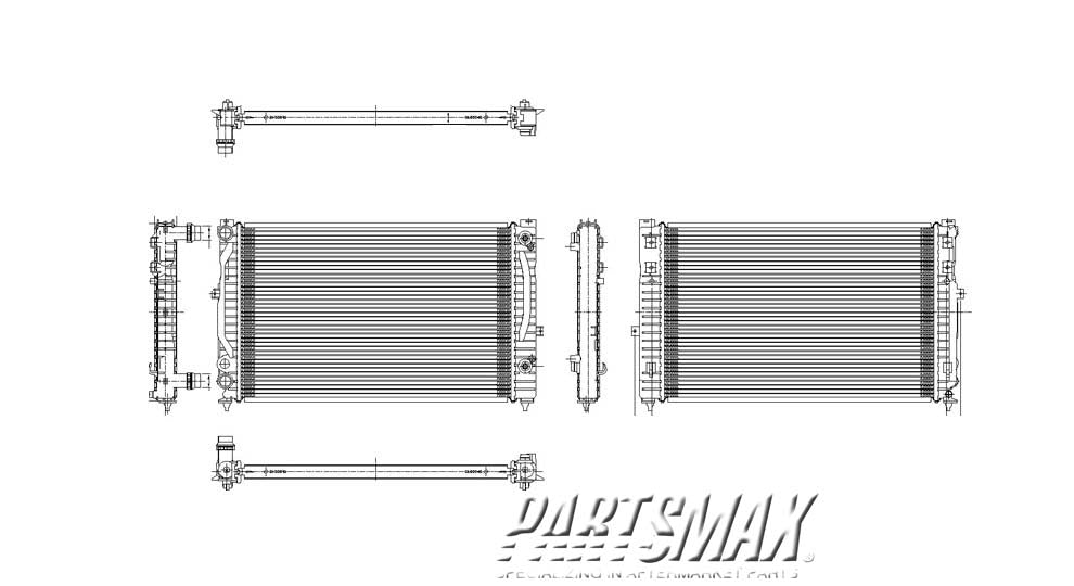 3010 | 1996-2001 AUDI A4 Radiator assembly AWD; w/4 cyl engine; w/auto trans | VW3010115|8D0121251BC