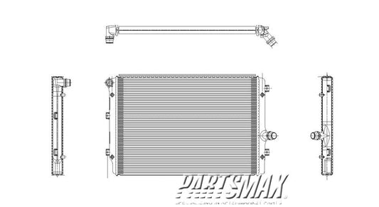 3010 | 2009-2014 VOLKSWAGEN JETTA Radiator assembly 2.0L; GEN 5; Wagon; Gas/Diesel Engine | VW3010149|1K0121251AB