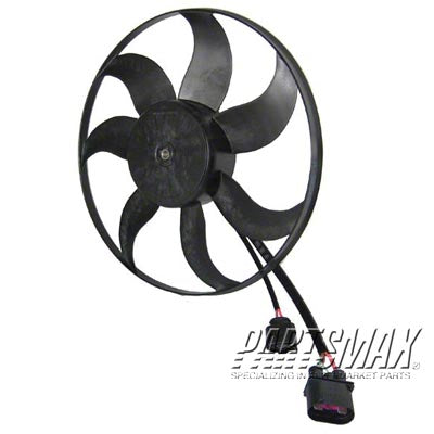 3117 | 2005-2016 VOLKSWAGEN JETTA Radiator fan/motor assembly 2.0L; Sedan; LH | VW3117117|1K0959455EA