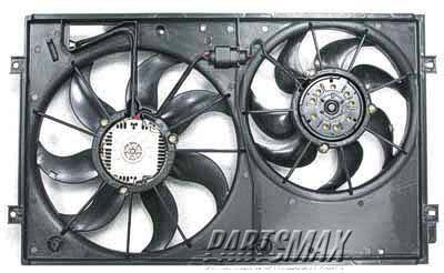 3120 | 2006-2009 VOLKSWAGEN RABBIT Condenser fan/motor assembly 2.5L; M/T; Gas Engine; Motor/Blade/Shroud Assy; see notes | VW3120100|1K0121207BB9B9-PFM
